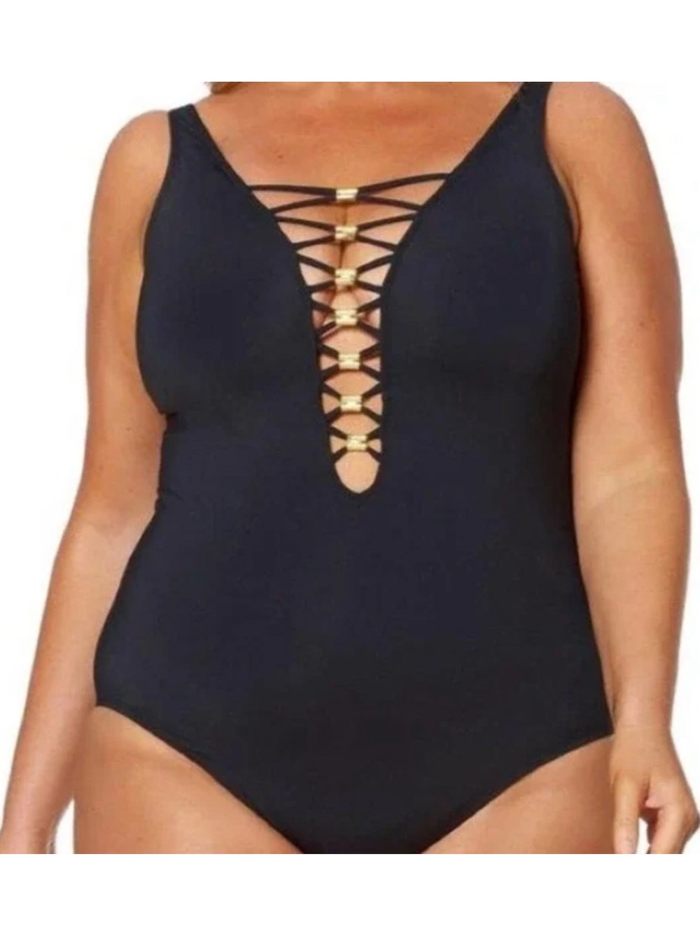 Bleu | Rod Beattie One Piece Black Swimsuit Size 12